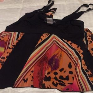 Asymmetrical light pattern summer dress